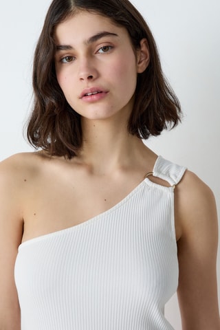 Asymmetrische Top Paco - Ecru