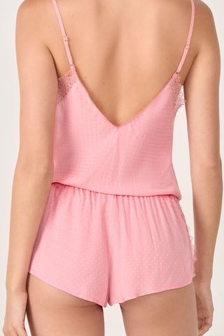 Plumetis Pyjamashort Allusion - Roze