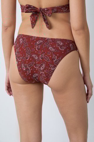 Bikinibroekje Charliz - Steenrood en Wit