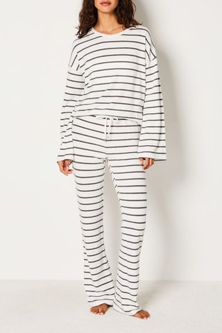 Pyjamabroek - Wit en Antraciet