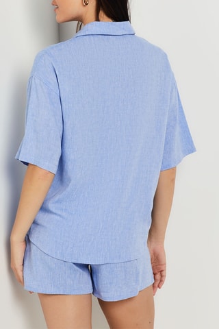 Linnen Blouse - Lichtblauw