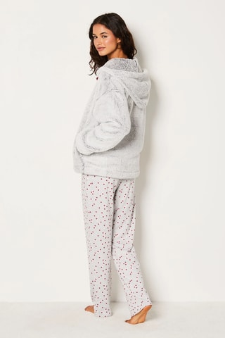 3-delige Pyjama Germin - Gemêleerd Lichtgrijs en Rood