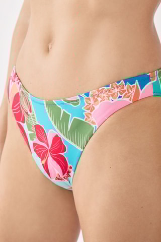 Slip bikini Hibiscus - Turchese