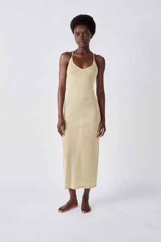 Mouwloze Kaftan - Goudkleurig