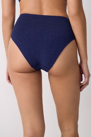 Slip bikini a vita alta - Navy