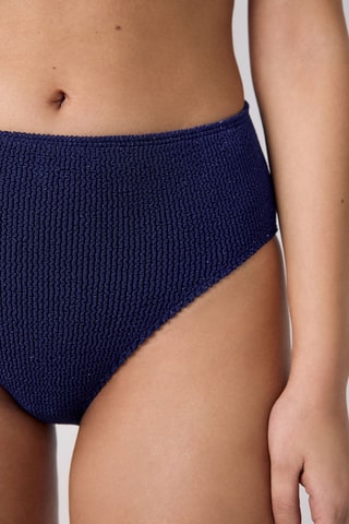 Slip bikini a vita alta - Navy