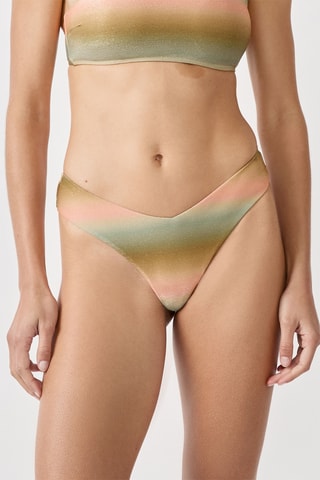Slip bikini a vita alta - Multicolore