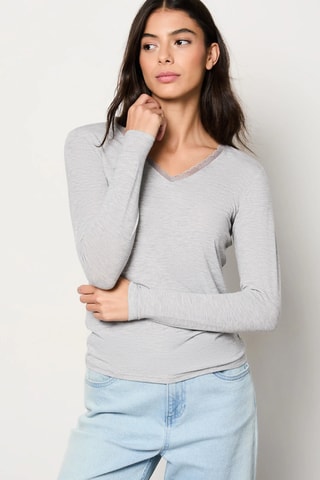 T-shirt Warm Me Up - Gemêleerd Grijs