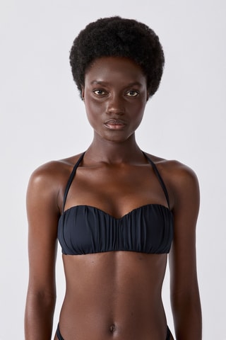 Reggiseno bikini con coppe Luarca - Nero