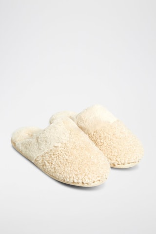 Gevoerde Pantoffels Octavie - Ecru