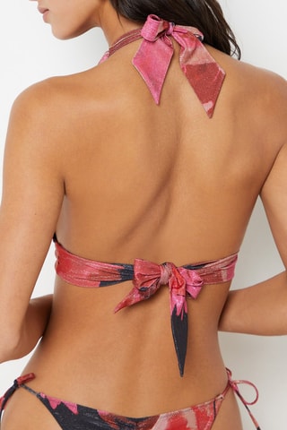Reggiseno bikini - Nero e rosso mattone - Etam