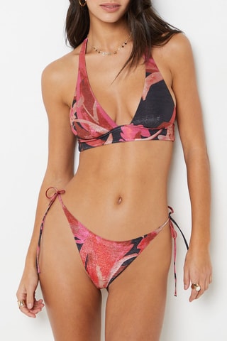 Reggiseno bikini - Nero e rosso mattone - Etam