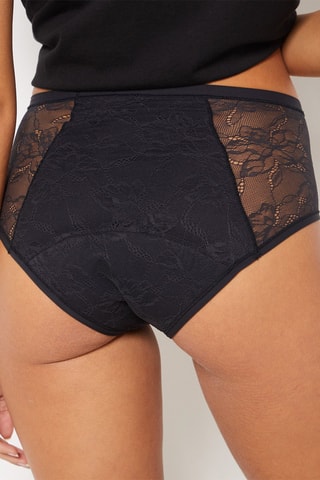 Menstruatieslip Hoge Taille Tila - Gemiddelde Menstruatie - Zwart