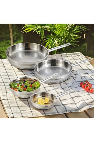 Poêle en acier inoxydable - 28 cm