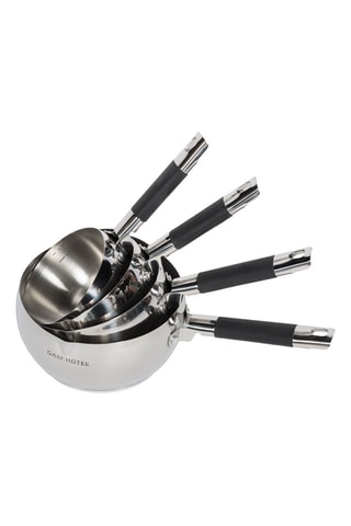 4 casseroles en acier inoxydable 18/8 - 14/16/18/20 cm - 1/1,5/2,15/2,95 l