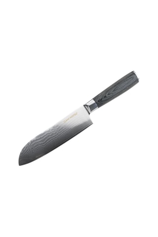 Couteau Santoku en acier inoxydable et bois - 29,5 cm