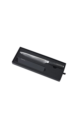 Couteau à trancher en acier inoxydable et bois - 32,5 cm