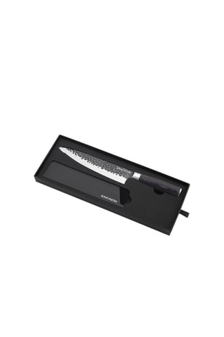 Couteau chef en acier inoxydable et bois Rétro - 32 cm