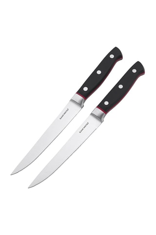 2 couteaux à steak en acier inoxydable - 25 cm