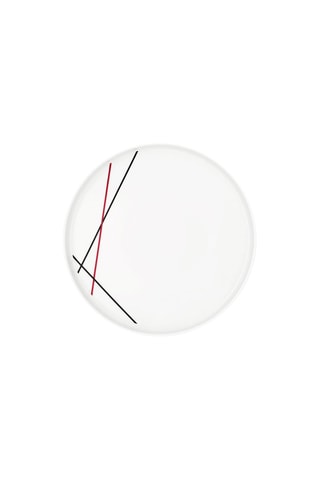 6 assiettes plates en porcelaine Bistrot -  27,5 cm