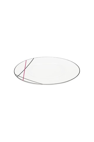 6 assiettes plates en porcelaine Bistrot -  29 cm