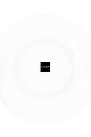 6 assiettes plates en porcelaine Bistrot -  29 cm