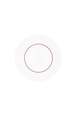 6 assiettes plates en porcelaine Ligne -  29 cm