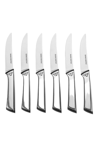 6 couteaux à steak en acier inoxydable - 27,5 cm
