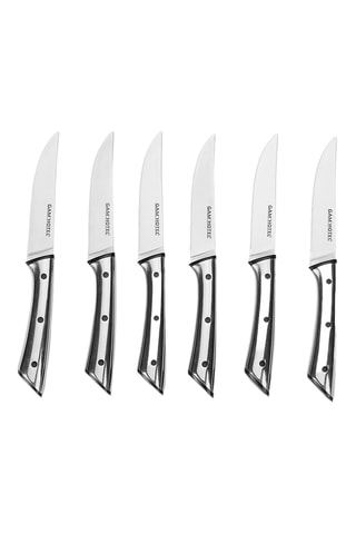 6 couteaux à steak en acier inoxydable - 27,5 cm