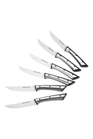 6 couteaux à steak en acier inoxydable - 27,5 cm