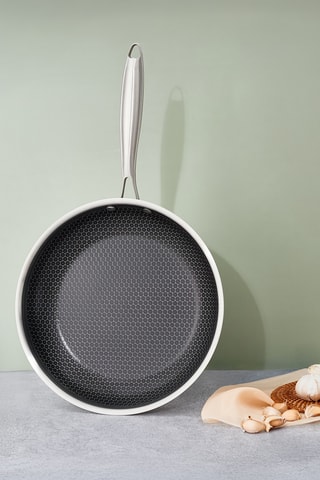 Poêle en acier inoxydable 430 et acier inoxydable 18/8 revêtement céramique - 24 cm