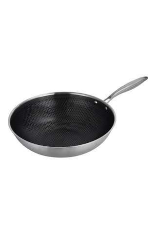 Wok en acier inoxydable revêtement céramique - 32 cm - 5 l