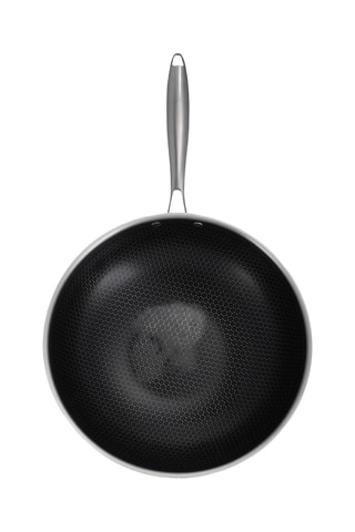 Wok en acier inoxydable revêtement céramique - 32 cm - 5 l