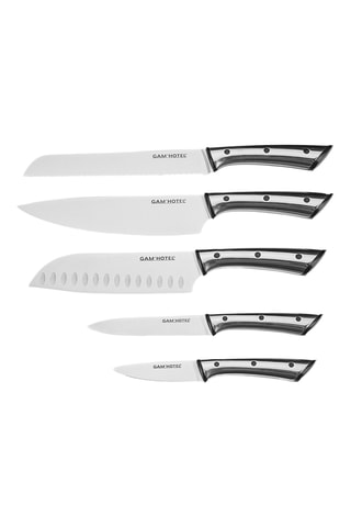 Bloc de 5 pièces en acier inoxydable