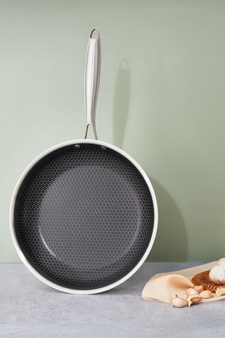 Poêle en acier inoxydable 430 et acier inoxydable 18/8 revêtement céramique - 32 cm