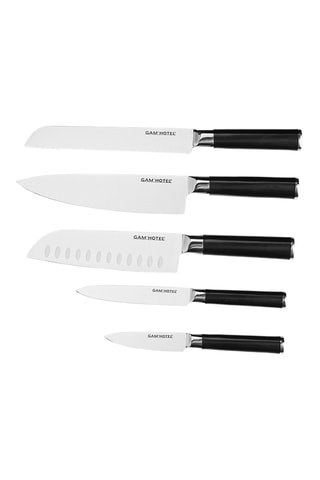 Bloc de 5 pièces en acier inoxydable