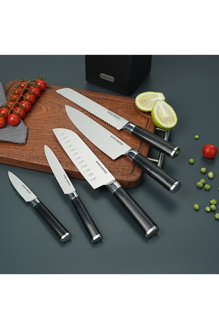 Bloc de 5 pièces en acier inoxydable