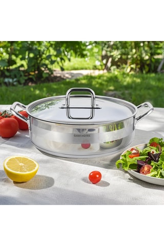 Sautoir en acier inoxydable 18/8 - 38 cm - 10 l