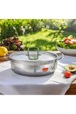 Sautoir en acier inoxydable 18/8 - 42 cm - 16 l