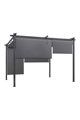 Pérgula com teto retrátil e 4 estores integrados 12 m² Marina - 4 x 3 m