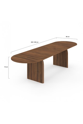 Mesa extensível Japandi - 200/300 x 75 x 90 cm