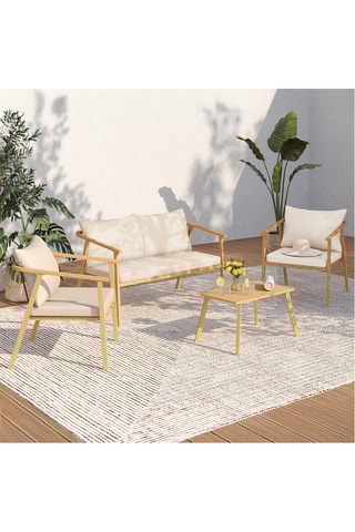 Conjunto de jardim Paros - 4 lugares - Tecido impermeável