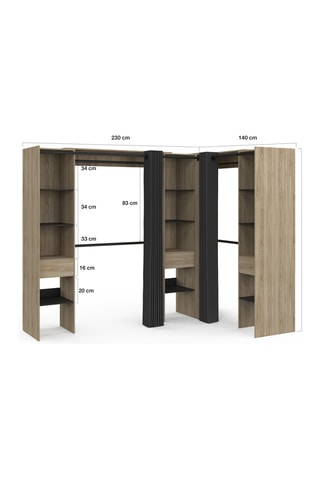 Roupeiro Justine - 140 x 180 x 230 cm