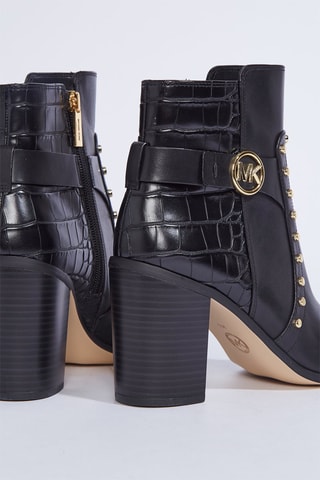 Leren Enkellaarzen Carmenheel - Zwart