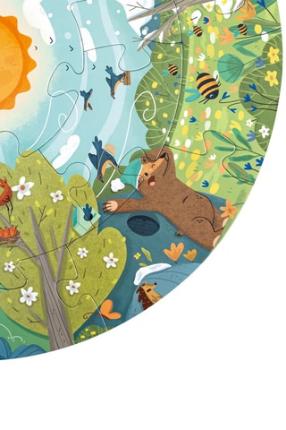 Puzzle circular 4 estações - 16 peças - Dos 3 aos 6 anos