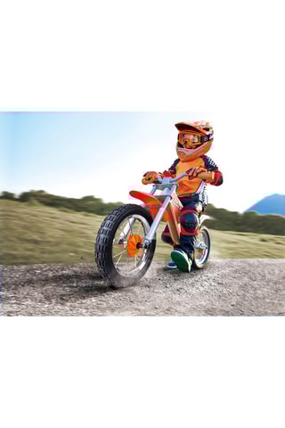 Bicicleta de motocross em madeira - Laranja - A partir dos 3 anos
