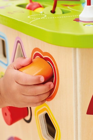 Cubo de atividades em madeira maciça - A partir dos 12 meses 