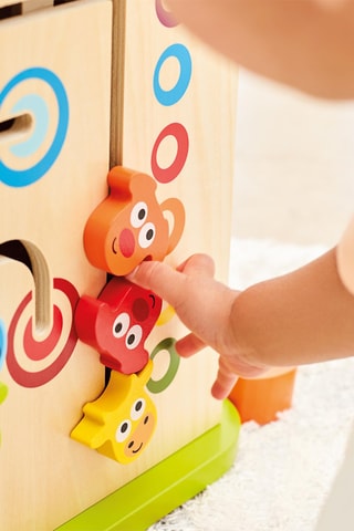 Cubo de atividades em madeira maciça - A partir dos 12 meses 