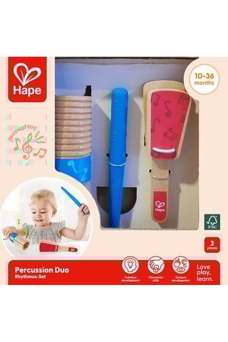 Kit de percussão em madeira de schima - Dos 10 aos 36 meses