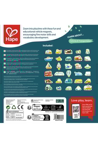 Kit puzzle de carro magnético em tilleul - 30 peças - Dos 18 aos 36 meses